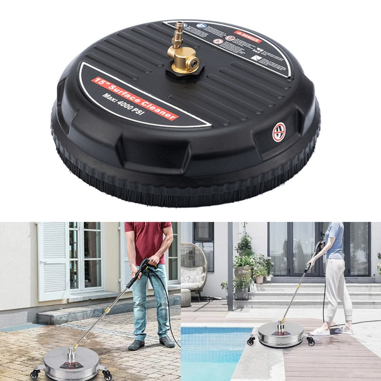 Round Floor Scrubber High Pressure Cleaner, Size:, 15 inch Plastic+2 Shots, 15 inch Stainless Steel+2 Shots 15 inch Plastic+2 Shots