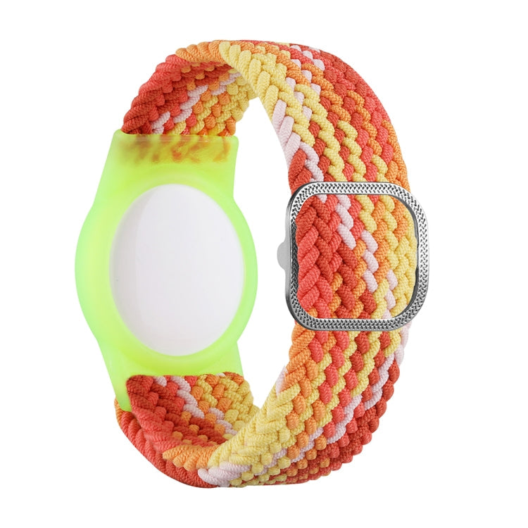 Wristband Protective Case Anti Scratch Bracelet Adjustable Strap For AirTag 2nd Gen / AirTag 1st Gen, Blue White, Pink White, Pink, Black, Red, Blue, Cowboy, Colorful Orange, Colorful Black – Wear-resistant, TPU Colorful Orange