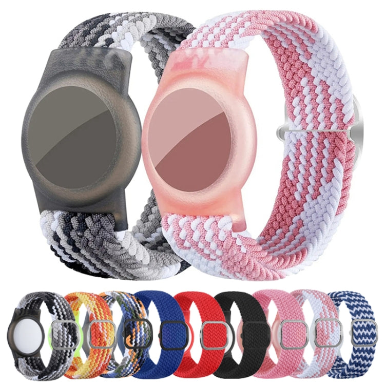 Wristband Protective Case Anti Scratch Bracelet Adjustable Strap For AirTag 2nd Gen / AirTag 1st Gen, Blue White, Pink White, Pink, Black, Red, Blue, Cowboy, Colorful Orange, Colorful Black – Wear-resistant, TPU