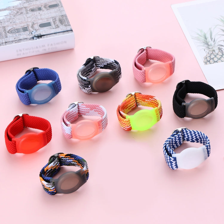 Wristband Protective Case Anti Scratch Bracelet Adjustable Strap For AirTag 2nd Gen / AirTag 1st Gen, Blue White, Pink White, Pink, Black, Red, Blue, Cowboy, Colorful Orange, Colorful Black – Wear-resistant, TPU
