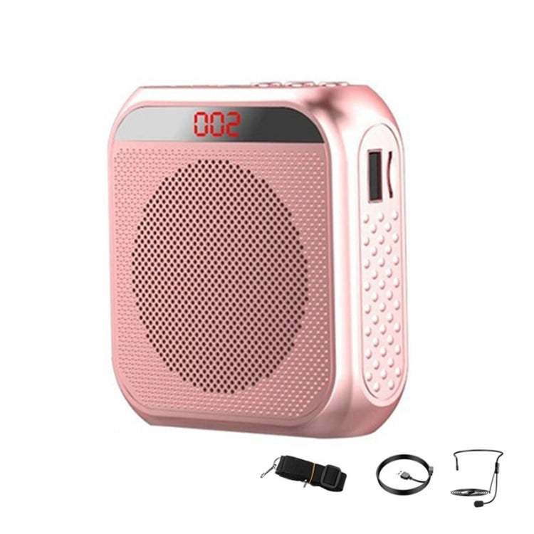 S17 Speaker – Mini Portable Tour Guide Teaching Loudspeaker with Screen Display, S17... S17 (Rose Gold) Rose Gold