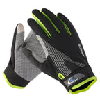 1 Pair QX0002 Sports Sunscreen Touch Screen Non-slip Wear Resistant Shock Absorbing Cycling Gloves, L L Green