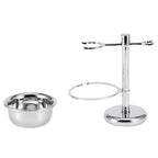 Men Manual Vintage Metal Shaver Stand Set
