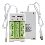 4 PCS BMAX B-03 3 Slot NiMH Battery Charger AA/AAA Battery USB Charger, 3 Slot USB(White) – TPU
