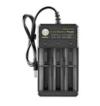 BMAX 18650 3 Slot USB Charging Seat 3.7/4.2V Independent Lithium Battery Charger, 3 Slot USB(Black) 3 Slot USB(Black)