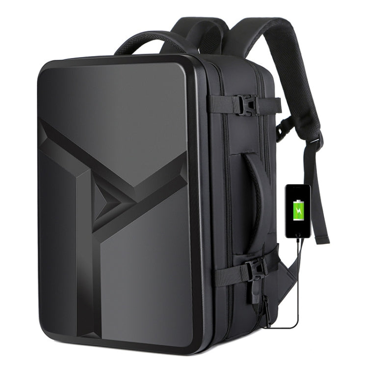 Large-capacity Waterproof Expandable Hard Shell Backpack with USB Charging Hole, 161 Light Grey, 161 Black, 161 Dark Gray, 162 Black, 162 Deep Gray, 162 Light Gray – Waterproof, Wear-resistant 161 Black