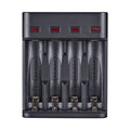 BMAX BH-804U 1.2V AA/AAA Rechargeable Battery Independent 4 Slot USB Charger, 4 Slot Micro USB(Black) 4 Slot Micro USB(Black)