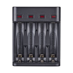BMAX BH-804U 1.2V AA/AAA Rechargeable Battery Independent 4 Slot USB Charger, 4 Slot Micro USB(Black) 4 Slot Micro USB(Black)