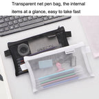 Hechooses D033 Transparent Mesh Exam Portable Pen Bag, Style:, Square (Black), Square (White), Square (Gray), Square (Pink), Square (Green), Triangle (Black), Triangle (White), Triangle (Gray), Triangle (Pink), Triangle (Blue), Triangle (Green) –...
