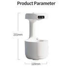 W1 LED Smart Display Anti-Gravity Water Drop Humidifier, W1