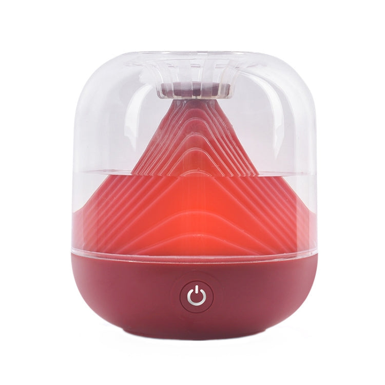 FX-039 USB Charging Ambient Light Humidifier Mountain Mini Wireless Humidifier, Green, White, Wine Red – Durable Build, Easy to Use Wine Red