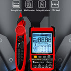 Rechargeable Adjustable Network Cable Tester Wire Tracker POE Cable Tester, ET616 (Red), ET618 (Red)