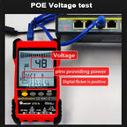 Rechargeable Adjustable Network Cable Tester Wire Tracker POE Cable Tester, ET616 (Red), ET618 (Red)