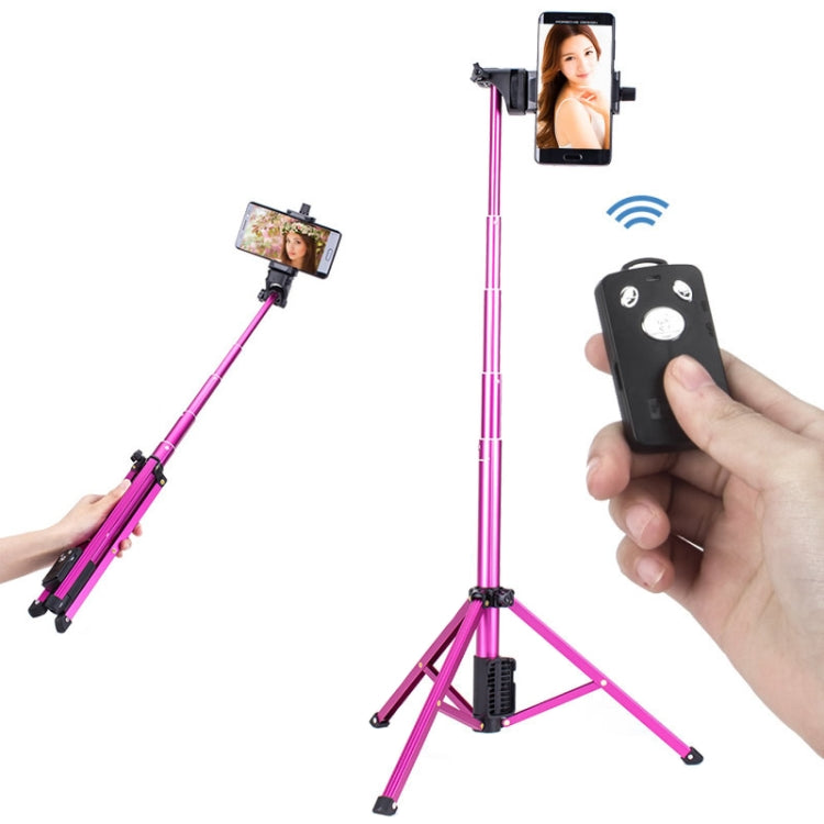 YUNTENG Selfie Stick Tripod Bluetooth Remote Control Camera Stand, 1688 Black, 1688 Pink), 1388 Black 1688 Pink) Pink