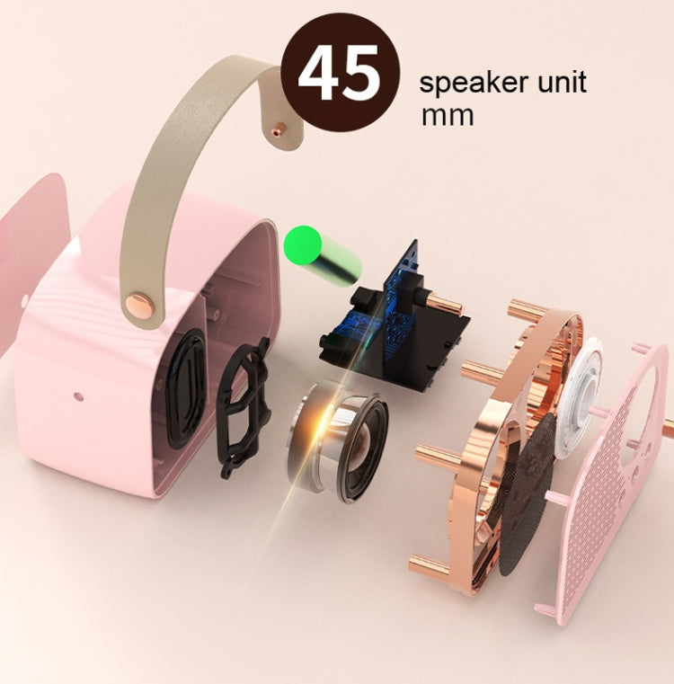 DW21 Speaker – Vintage Radio BT Speaker Support TF Card/U Disk to Play, White, Dark...