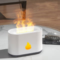 200ML Simulation Flame Aromatherapy Diffuser Humidifier Ultrasonic Air Purifier White