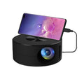 YT200 320 X 180P LED HD Mini Projector USB Powered Support Wired Connection Phone Screen, Black, White Black