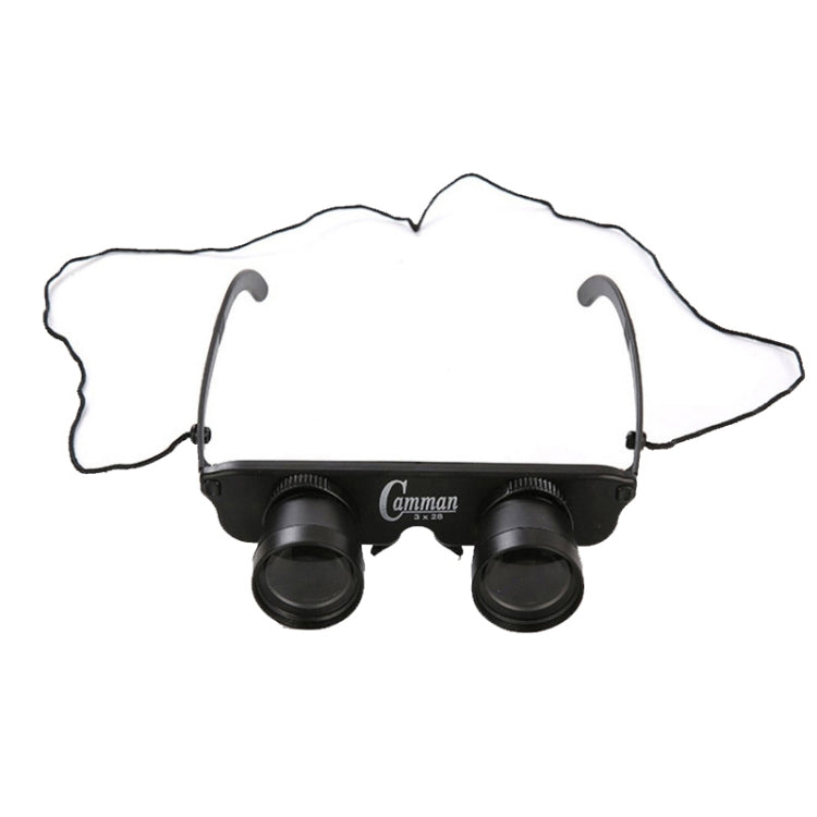 Camman 3 x 28 Adjustable Focus Glass Type Fishing Binoculars ,Spec:, Only Binoculars, With Zippered Glasses Case