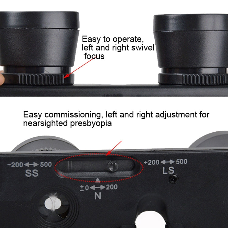 Camman 3 x 28 Adjustable Focus Glass Type Fishing Binoculars ,Spec:, Only Binoculars, With Zippered Glasses Case