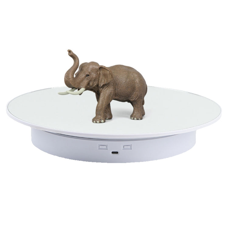 32cm Electric Turntable for Photography With Speed Direction Adjustment, White Mirror, Black Mirror, Golden Mirror White Mirror
