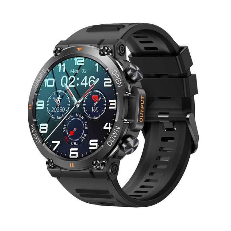 K56Pro Watch – 1.39" Screen, Blood Pressure Monitoring, Heart Rate Monitoring Black