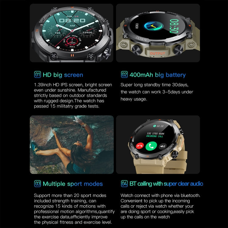 K56Pro Watch – 1.39" Screen, Blood Pressure Monitoring, Heart Rate Monitoring