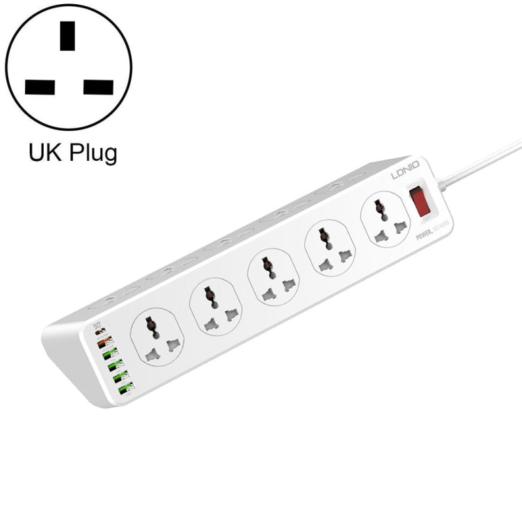 LDNIO SC10610 30W 10+6 Ports Multifunctional Travel Home Office Fast Charging Socket, Spec:, UK Plug, EU Plug, US Plug UK Plug