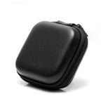 Retro Leather USB Data Cable Storage Bag Earphone Headset Case Pouch Box, Black, Brown, Gray Black