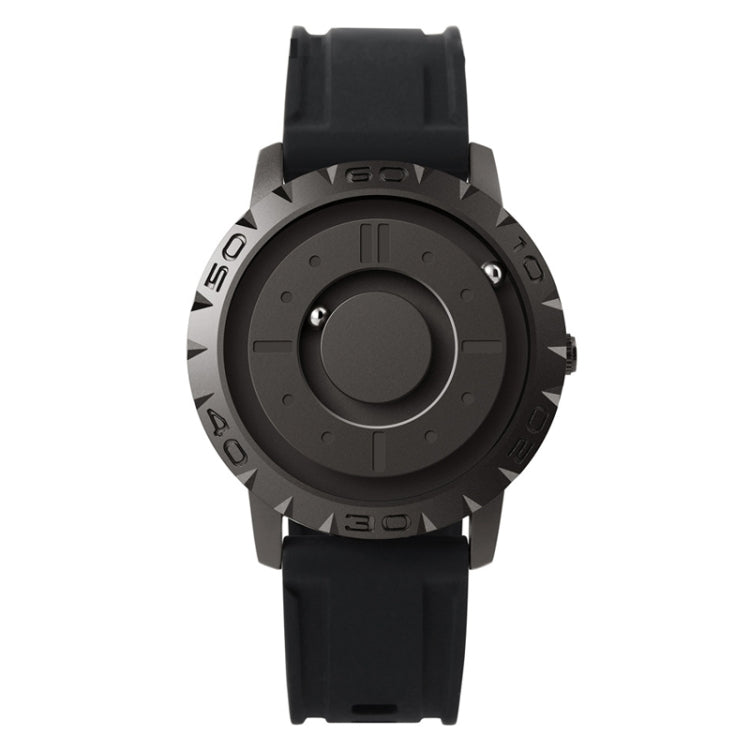 EUTOUR E030 Magnetic Ball Men Bezel-Free Design Watch Black