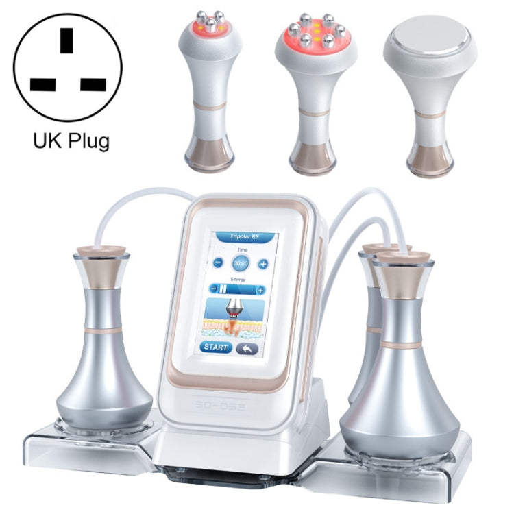 3 In 1 80k Metal Fat Blaster RF Ultrasonic Beauty Machine, US Plug, EU Plug, UK Plug, AU Plug – Durable Build, Easy to Use UK Plug Golden Edge
