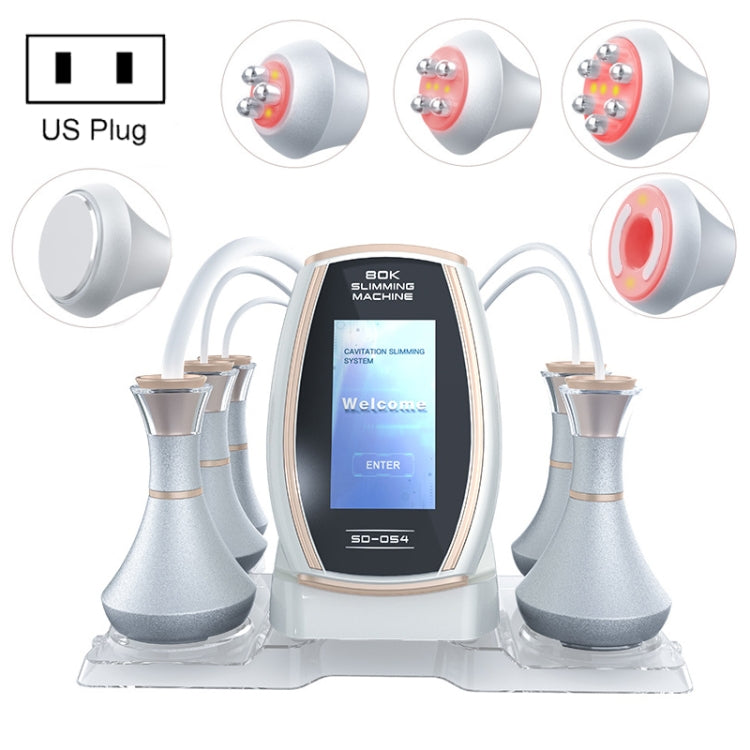 5 In 1 80K Ultrasonic Cavitation Vacuum Radio Frequency Lipo Slimming Machine, US Plug, EU Plug, UK Plug, AU Plug – Magnetic, TPU US Plug Golden Edge