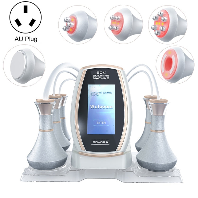 5 In 1 80K Ultrasonic Cavitation Vacuum Radio Frequency Lipo Slimming Machine, US Plug, EU Plug, UK Plug, AU Plug – Magnetic, TPU AU Plug Golden Edge