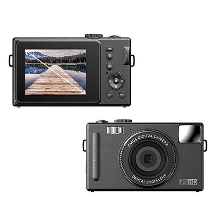 R1 48 Million HD Pixels 3.0 Inch IPS Screen Children Digital Camera, Spec:, Black, Pink, Black+Card Reader, Pink+Card Reader Black