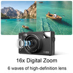R1 48 Million HD Pixels 3.0 Inch IPS Screen Children Digital Camera, Spec:, Black, Pink, Black+Card Reader, Pink+Card Reader