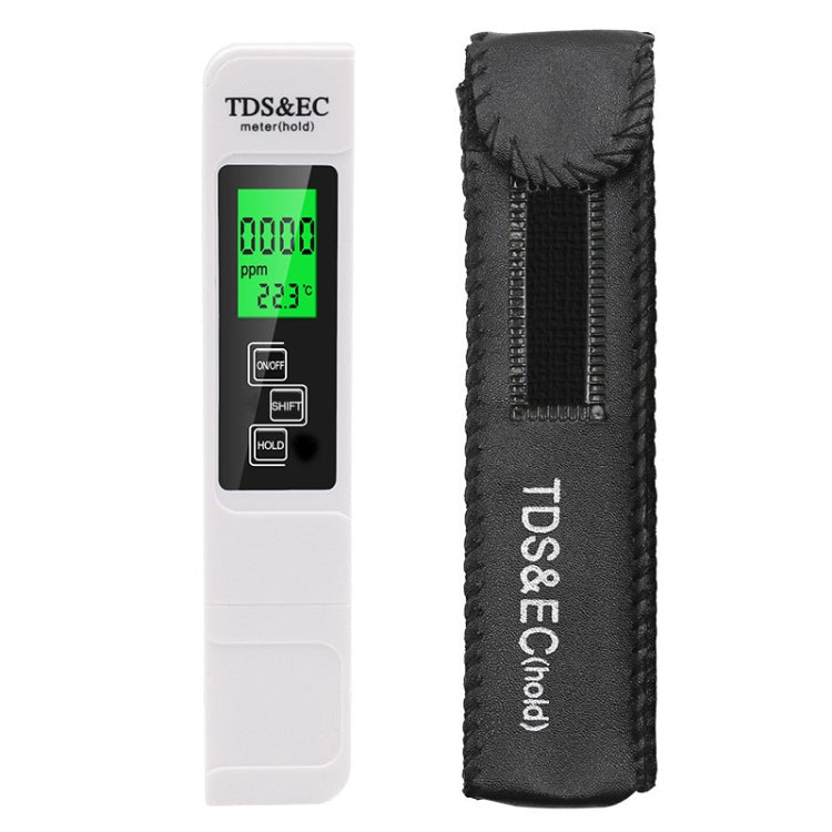 Backlight Model TDS & EC Water Quality Test Pen Meter Conductivity Test Pen, Backlight Model (White), Backlight Model (Blue) Backlight Model (White) White