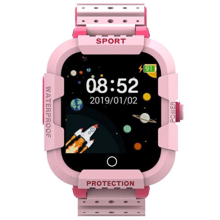 DF75 1.4 Inch 4G GPS Positioning Children Waterproof Smart Calling Watch With SOS Function Pink
