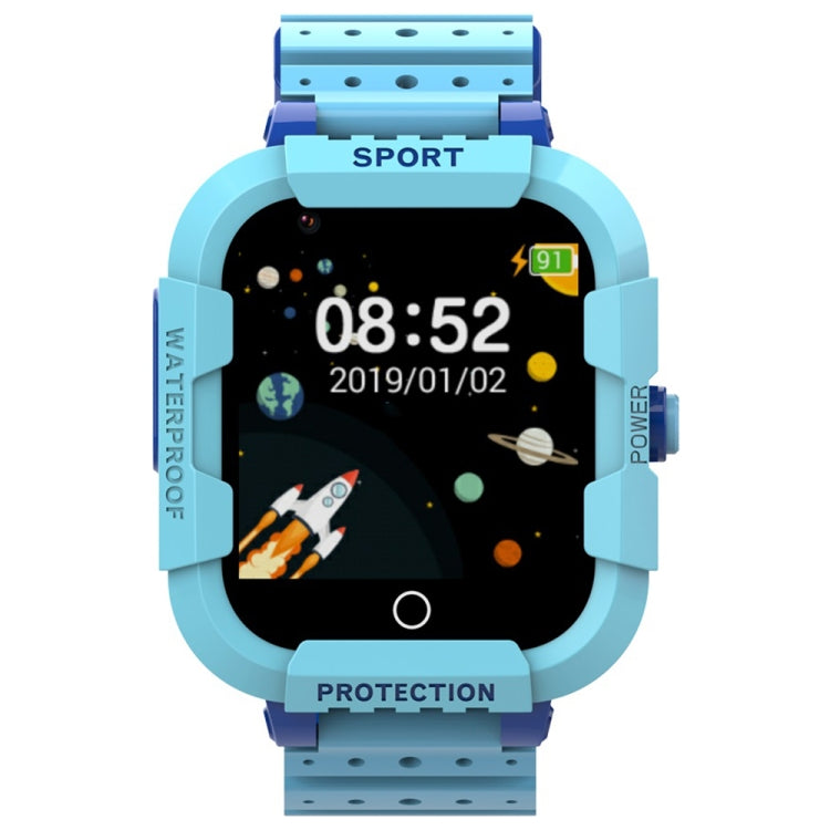 DF75 1.4 Inch 4G GPS Positioning Children Waterproof Smart Calling Watch With SOS Function Blue