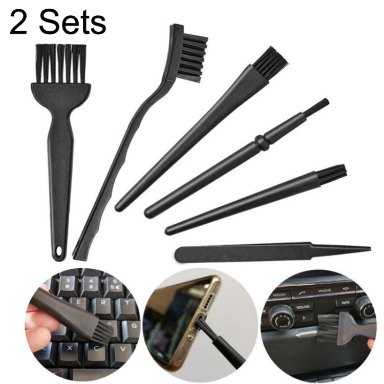 2 Sets Anti-static Brush Portable Handle Clean Keyboard Brush Kit, 5 In 1 – Durable Build, Easy to Use