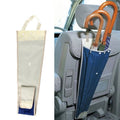 Car Umbrella Cover Foldable Storage Bag Hanging Seat Back Pocket, Blue White Blue White