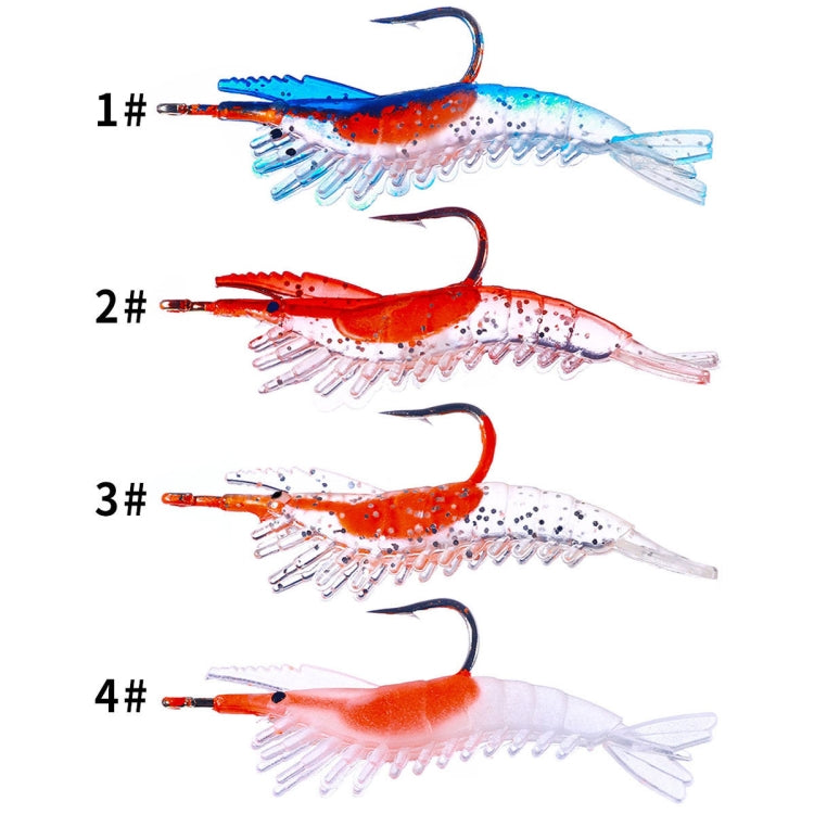 HENGJIA SO077 6cm 3g Lead Wrapped Shrimp Soft Lure Sea Bass Fake Lure, SO077 4, SO077 1, SO077 2, SO077 3