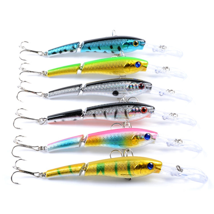 M0208 13.3cm/13.4g Lure Bionic Multi-section Mino Fake Lure Plastic Lure, M0208 4, M0208 6, M0208 1, M0208 2, M0208 3