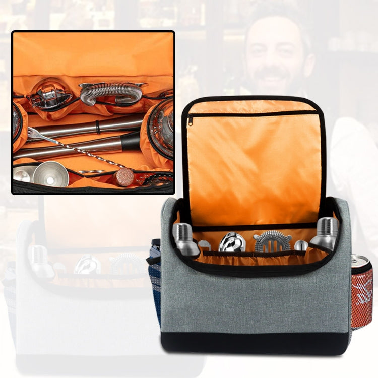 Travel Bartender Kit Bag Bar Tool Storage Bag, 32.5 x 14.5 x 25.4cm 32.5 x 14.5 x 25.4cm