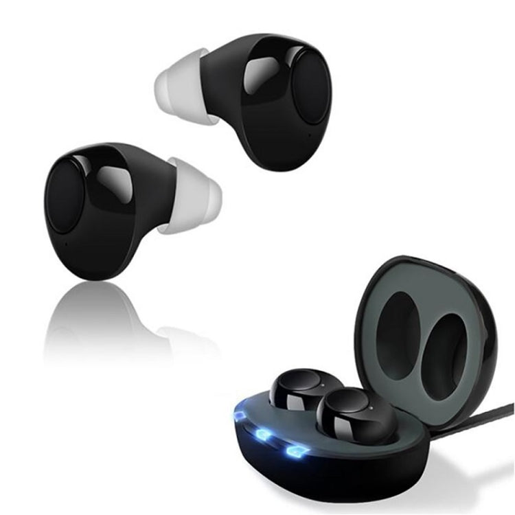 TWS In-Ear Sound Amplifier For Elderly Hearing Aid Headphones, White, Black Black