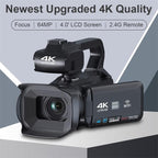 64MP 4-Inch Touch Screen Handheld Digital Video Camera, 4K 16G, 4K 32G, 4K 64G