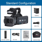 64MP 4-Inch Touch Screen Handheld Digital Video Camera, 4K 16G, 4K 32G, 4K 64G