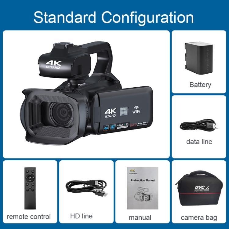 64MP 4-Inch Touch Screen Handheld Digital Video Camera, 4K 16G, 4K 32G, 4K 64G