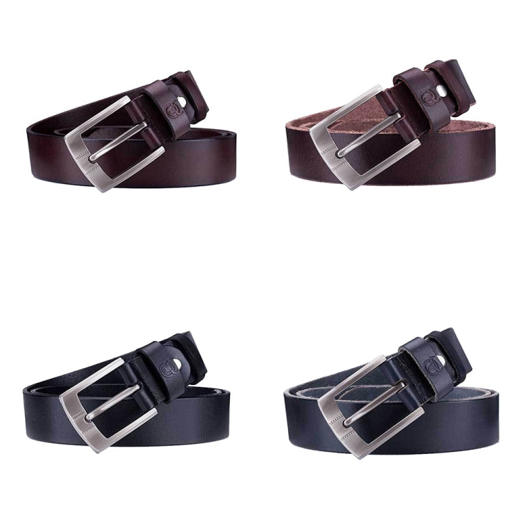 BULL CAPTAIN 01 Pin Buckle Thickened Cowhide Wear-Resistant Belt, Length:, 110cm (Smooth Brown), 115cm (Smooth Brown), 120cm (Smooth Brown), 125cm (Smooth Brown), 110cm (Burr Brown), 115cm (Burr Brown), 120cm (Burr Brown), 125cm (Burr Brown)... –...