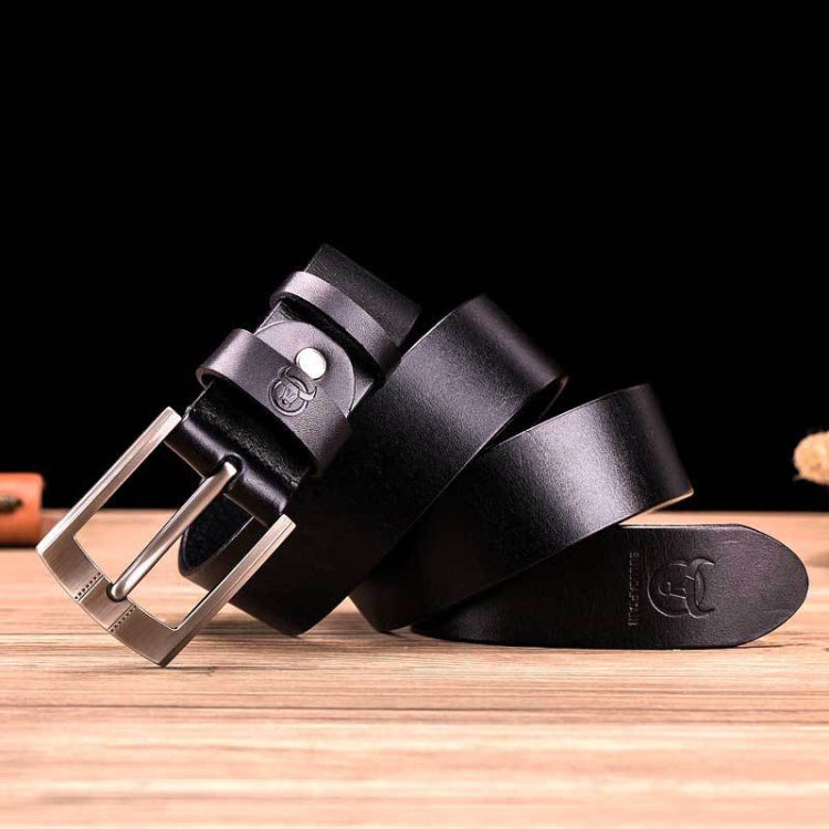 BULL CAPTAIN 01 Pin Buckle Thickened Cowhide Wear-Resistant Belt, Length:, 110cm (Smooth Brown), 115cm (Smooth Brown), 120cm (Smooth Brown), 125cm (Smooth Brown), 110cm (Burr Brown), 115cm (Burr Brown), 120cm (Burr Brown), 125cm (Burr Brown)... –...