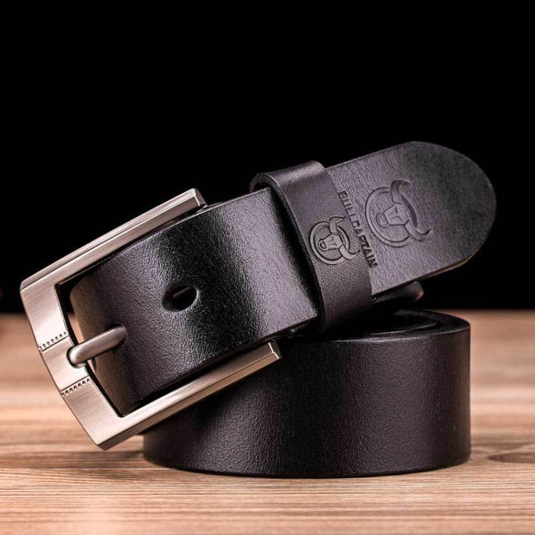 BULL CAPTAIN 01 Pin Buckle Thickened Cowhide Wear-Resistant Belt, Length:, 110cm (Smooth Brown), 115cm (Smooth Brown), 120cm (Smooth Brown), 125cm (Smooth Brown), 110cm (Burr Brown), 115cm (Burr Brown), 120cm (Burr Brown), 125cm (Burr Brown)... –...
