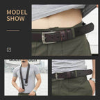 BULL CAPTAIN 01 Pin Buckle Thickened Cowhide Wear-Resistant Belt, Length:, 110cm (Smooth Brown), 115cm (Smooth Brown), 120cm (Smooth Brown), 125cm (Smooth Brown), 110cm (Burr Brown), 115cm (Burr Brown), 120cm (Burr Brown), 125cm (Burr Brown)... –...